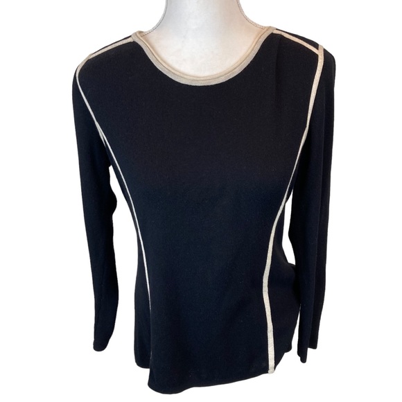 NIC+ZOE Black and Cream Sweater - Medium - Picture 1 of 7